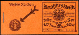 Neuer Reichsadler 1925, Markenheftchen ONr. 2, Postfrisch, 1 H-Blatt 37 Komplett, Es Fehlen 5 Pf. 4 Marken Und 10... - Cuadernillos