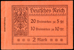 1914, Germania, Markenheftchen Ohne ONr., Postfrisch, Marken Im Friedensdruck, Ränder Durchgezähnt,... - Cuadernillos