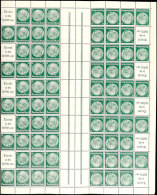 Hindenburg 1939, A15+6 Pfg Markenheftchenbogen Strichleisten 16 Mm Abstand, Ohne Rechten Rand Postfrisch, Senkr... - Other & Unclassified