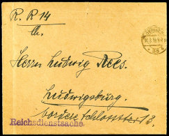 1919, Reichsdienstsache Aus BERLIN 30.8. Mit Rückseitigem L5 "Reichskommissar Zur Erörterung Von... - Otros & Sin Clasificación