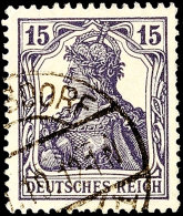 15 Pfg. Germania Dunkelblau-violett, Gestempelt, Signiert Infla/ OE, Mi. 200.-, Katalog: 101c O15 Pfg. Germania... - Otros & Sin Clasificación