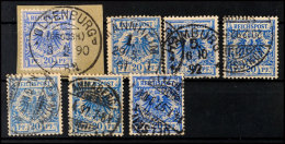 20 Pf. Krone/Adler Alle Farben, Gestempelt, Je Tadellos Gepr., Mi  346.-, Katalog: 48a/d O20 Pf. Crown / Eagle... - Otros & Sin Clasificación