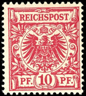 10 Pf Rotkarmin (UV Dunkelrot) Tadellos Postfrisch, Tiefst Gepr. Gotw. Zenker BPP, Mi. 150,--, Katalog: 47da... - Otros & Sin Clasificación