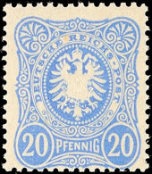 20 Pf. Kobaltblau Tadellos Postfrisch, Gepr. Wiegand BPP, Mi. 170,-, Katalog: 42Iba **20 Pf. Cobalt Blue In... - Otros & Sin Clasificación