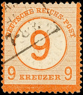 9 Auf 9 Kr. Rötlichbraun, Gut Gezähnt, Gestempelt, Gepr. Hennies BPP, Mi. 600,-, Katalog: 30 O9 On 9... - Otros & Sin Clasificación