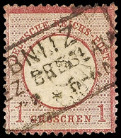 1 Gr. Großer Schild Mit Plattenfehler VII, Sauber Gestempeltes Kabinettstück, Fotobefund Sommer BPP:... - Otros & Sin Clasificación