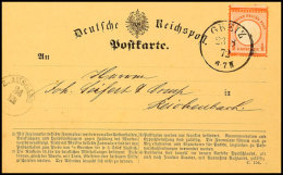 1/2 Groschen Kleiner Schild, Ziegelrot, Portogerechte Einzelfrankatur Auf Postkarte Mit K1 "GREIZ 23.8.72 6-7N"... - Andere & Zonder Classificatie