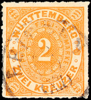 2 Kr. Mattorange Tadellos Gestempelt Kab., Mi. 170.-, Katalog: 37a O2 Kr. Dull Orange Neat Cancelled Superb In... - Otros & Sin Clasificación