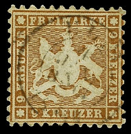 9 Kr. Gelbbraun O Gepr., Repariert, Mi. 220.-, Katalog: 28b O9 Kr. Yellow Brown O Expertized,... - Otros & Sin Clasificación