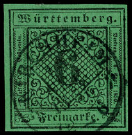 6 Kr. A. Blaugrün, Type III, Farbfrisches Und Allseits Gut Voll/breitrandiges Luxusstück Mit Sauber... - Autres & Non Classés