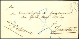 "WÖRRSTADT 6/5 (1863)" - K1 Mit Raute, Auf Portofreiem Brief über Mainz Nach Darmstadt An Den... - Autres & Non Classés