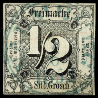 "NAUMBURG 7 6 1852" - Blauer K2 (Haferkamp Nr. 1), Kurfürstentum Hessen, Zentrisch Zart Auf Unten Schmal-,... - Autres & Non Classés