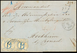 "257" Nebst K1 "LIEBENSTEIN 10 9 1863" Auf Chargé-Brief 2x 6 Kr. Blau über Lichtenfels Nach... - Otros & Sin Clasificación