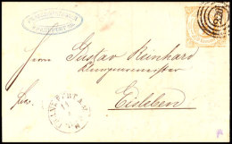 9 Kr. Hellockerbraun In Type II Mit Nummernstempel "220" Als Portogerechte Einzelfrankatur Auf Komplettem Faltbrief... - Otros & Sin Clasificación