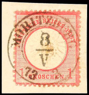 "MORITZBURG 8.V.73" DKr. Auf D.R. 1 Gr. Auf Briefstück, Kabinett, Katalog: DR19 BSMORITZBURG 8. V. 73... - Saxe