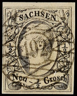 "192" - Loschwitz, Klarer Und Zentrischer Abschlag Auf Tadelloser 1/2 Ngr. König Johann I. In Type I, Bestens... - Saxe