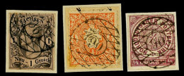 "90" - GRÜNHAIN, A. 1 Ngr. Johann, 1/4 Gr. NPD Und Briefstück Mit 1/2 Ngr. Wappen, Katalog: 8,u.a.... - Saxe