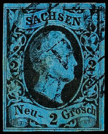 2 Ngr Tadellos Gestempelt, Kabinett, Mi. 70.-, Katalog: 7 O2 Ngr Neat Cancelled, Superb In Every Respect... - Saxe