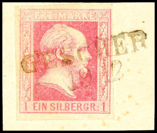 1 Silbergroschen Rosa, Vollrandiges Exemplar Mit Entwertung Durch L2 "Gescher 19 12" Auf Pracht-Briefstück,... - Autres & Non Classés