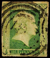 4 Pfg Grün Tadellos Gestempelt, Pracht, Mi. 90.-, Katalog: 5a O4 Pfg Green Neat Cancelled, Superb, Michel... - Otros & Sin Clasificación