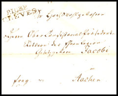 P.103.P.CLEVES, Schwarzer L2 Klar Auf Pracht-Briefhülle Nach Aachen, Datiert 1811, Faltspuren  BFP. 103.... - Autres & Non Classés