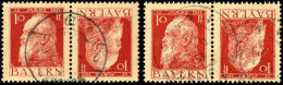 Luitpold 10 Pf.-Kehrdrucke In Typ II Und III, Tadellos, Mi. 195,--, Katalog: K2II, III OLuitpold 10 Pf.... - Autres & Non Classés