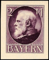 2 M. Ludwig, Friedensdruck, Ungezähnt, Tadellos, Gepr. Helbig BPP, Mi. 120.-, Katalog: 105IU **2 M.... - Autres & Non Classés