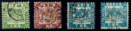 1 Kr., 3 Kr. Und 7 Kr. In Beiden Farben Je Tadellos Gestempelt, Kabinett, Mi. 195,--, Katalog: 23/25a+b O1 Kr.,... - Otros & Sin Clasificación