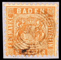 9 Kr. Tadellos Mit 5-Ring-Stempel Auf Briefstück, Kabinett Mi. 100.-, Katalog: 15a BS9 Kr. In Perfect... - Autres & Non Classés