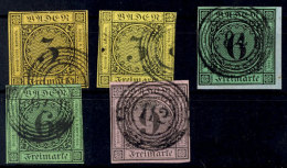 3 Und 6 Kr Je In A- Und B-Farbe, Sowie 9 Kr. Tadellos Gestempelt Kabinett, Mi. 270,--, Katalog: 2a+b,3a+b,4b O3... - Otros & Sin Clasificación