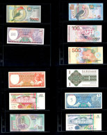 Surinam, Lot Von 11 Banknoten, Alle Kassenfrisch.  Surinam, Lot From 11 Banknotes, All Mint Never Used. - Autres & Non Classés