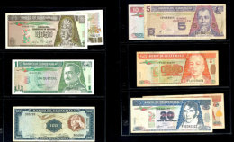 Guatemala, Lot Von 9 Banknoten, Unterschiedliche Erhaltung.  Guatemala, Lot From 9 Banknotes, Mixed Quality. - Otros & Sin Clasificación