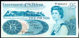 St. Helena, 5 Pounds, O.J. (1976, Queen Elizabeth II., Seriennummer HI 368452, Kassenfrisch, Erhaltung I., Katalog:... - Autres & Non Classés