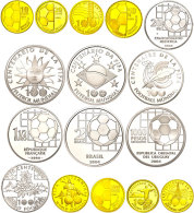 Gold Und Silberset, 2004 "100 Jahre FIFA - 100 Jahre Weltfußball". Gold - 20 Reais Brasilien 7,2g Fein, 10... - Autres & Non Classés