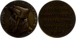 Schweiz, Bronzemedaille (Durchmesser Ca. 42mm, 34,44g),1929, Von H. Frei, 400 Jahre Reformation In Basel. Av:... - Otros & Sin Clasificación