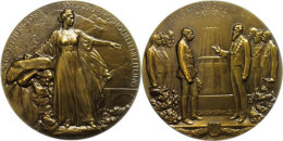 Österreich, Franz Joseph, Bronzemedaille (Durchmesser Ca. 91mm, 260,95g),1910, Von Stefan Schwartz, Auf Die... - Otros & Sin Clasificación