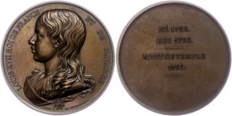 Frankreich, Louis XVII., Bronzemedaille (Dm. Ca. 51,70mm, Ca. 64,51g), 1795, Von De Puymaurin. Av: Büste Nach... - Autres & Non Classés