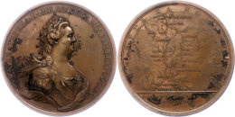 Russland, Katharina II., Bronzemedaille (Dm. Ca. 65,30mm, 93,80g), 1787, Von T. Ivanov, Auf Die Reise In Die Krim.... - Autres & Non Classés