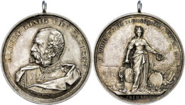 Sachsen, Albert, Tragbare Silbermedaille (Dm. Ca. 40,50mm, Ca. 24,88g), 1895, Von Olmuth, Auf Das XV.... - Otros & Sin Clasificación