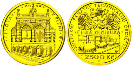 2500 Kronen, Gold, 2008, Pilsen Brauerei, KM 104, In Ausgabeschatulle, St.  St2500 Coronas, Gold, 2008, Pilsen... - Czech Republic
