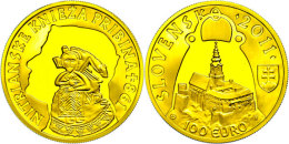 100 Euro, Gold, 2011, Fürst Von Nitra, 8,55g Fein, KM 119, Mit Zertifikat In Ausgabeschatulle, PP.  PP100... - Eslovaquia