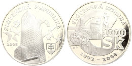 1000 Kronen, 2008, Abschied Der Slowakischen Krone, Mit Zertifikat In Schatulle (ohne Kapsel), PP.  PP1000... - Eslovaquia