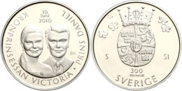 200 Kronen, 2010, Hochzeit Von Victoria Und Daniel, KM 917, Mit Zertifikat In Ausgabeschatulle, St.  St200... - Suède