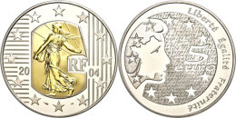 5 Euro, 2004, Säerin (mit Goldinlay Ca. 2,03g Fein), KM 1371, Schön 769, Im Etui Mit OVP Und Zertifikat,... - Suecia