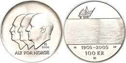 100 Kroner, 2004, 100 Jahre Unabhängigkeit - Erdölförderung, KM 474, Schön 129, Im Etui Mit... - Noruega