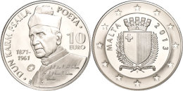 10 Euro, 2013, Carmelo Psaila, KM 148, KM 147, Mit Zertifikat In Ausgabeschatulle, PP.  PP10 Euro, 2013,... - Malte