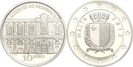 10 Euro, 2013, Auberge De Provence, Schön 152, Mit Zertifikat In Ausgabeschatulle, PP.  PP10 Euro, 2013,... - Malta
