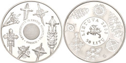 50 Litu, 2008, Europäisches Kulturerbe, KM 153, Schön 88, Im Papieretui Mit Kapsel Und Zertifikat,... - Lituania