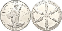 1 Lats, 2007, 130 Jahre Novelle - Mernieku Iaiki, KM 102, Schön 105, Im Etui Mit Kapsel Und Zertifikat,... - Letonia