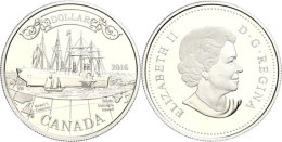 1 Dollar, 2016, 150. Jahrestag Transatlantik Kabel, Im Etui Mit OVP Und Zertifikat, Auflage Nur 20.000 Stück,... - Canada